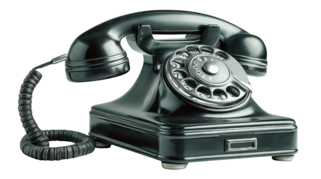 Classic old telephone captured in detail on a simple background evoking a sense of nostalgia and history perfect for concepts related to communication and time.