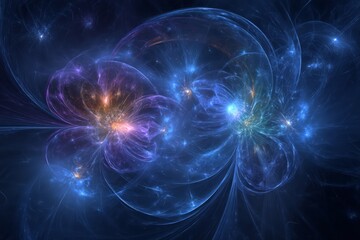 Abstract Colorful Space Fractal Design