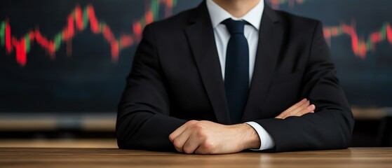 Stock market leader guiding a session on stock market trends, focus on sector analysis and investment strategies, formal office