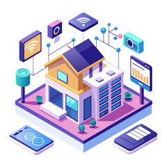 Smart home technology and connectivity illustration
