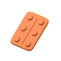 A simple, 3D rendered illustration of a pill blister pack.