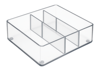 Acrylic cutlery organizer with transparent design for easy visibility