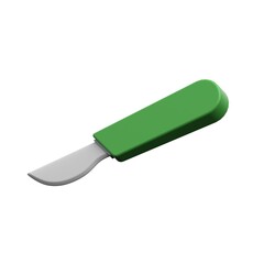 3D surgical scalpel icon used for precise medical operations.