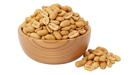 Isolated Bowl of Roasted Peanuts