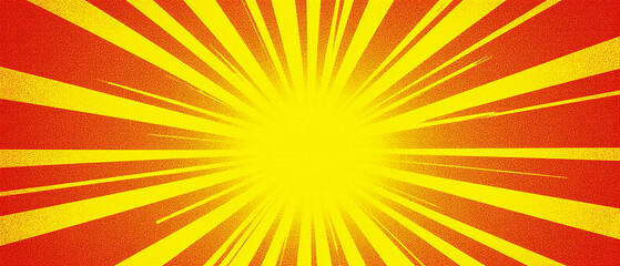 Obraz premium yellow rays background pop art