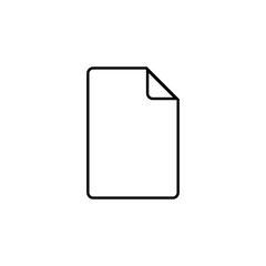 blank a4 paper button isolated on white background icon minimalistic simplified flat web