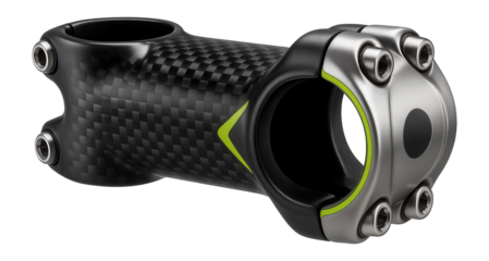 Carbon matrix stem with a glossy finish for high-performance road bikes