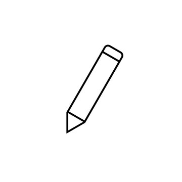 pencil isolated on white background icon minimalistic simplified flat web