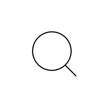 magnifying glass isolated on white background icon minimalistic simplified flat web