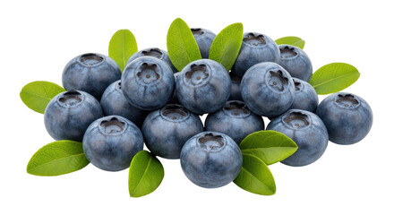 Isolated Pile of Fresh Blueberries