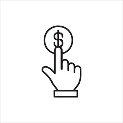 Obraz premium Click for Payment Icon