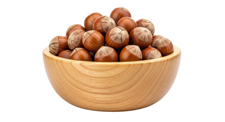 Isolated Bowl of Hazelnuts