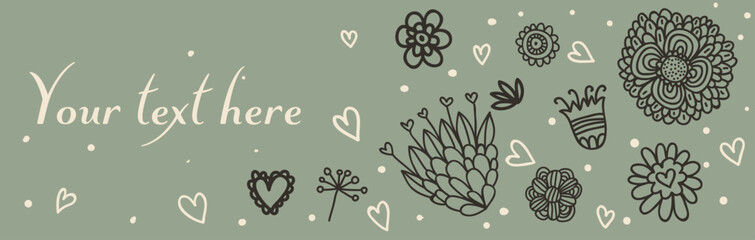 Vector poster design illustration, modern, vector, abstract green