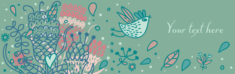 Vector poster design illustration, modern, vector, abstract green