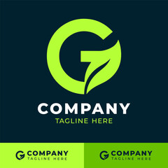 Leaf styled letter G logo design for eco friendly and organic branding  

