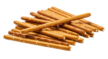 Isolated pretzel sticks