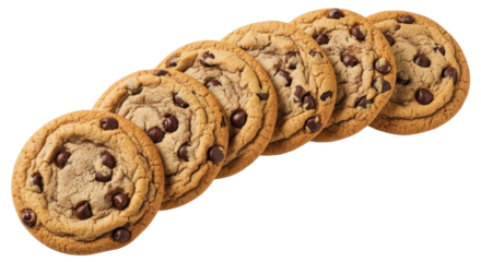 Isolated Chocolate Chip Cookies
