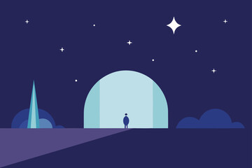 Naklejka premium solitude in the sparkle