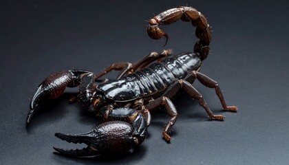 Venomous arachnid on dark background