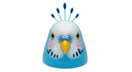 Isolated Cartoon parakeet head