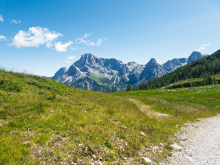 Fototapeta premium Hiking at Cima Tognola - Italy