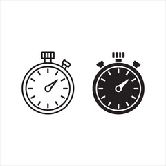 Minimal Stopwatch Icon Set

