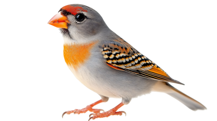 Australian Zebra Finch Isolated on Transparent Background – Bird PNG
