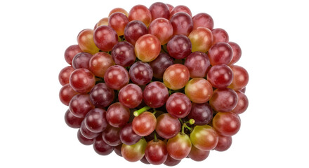 Isolated Bunch of Red Grapes