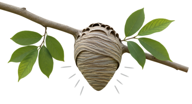 Isolated Wasp Nest