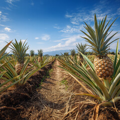 Obraz premium pineapple on the beach