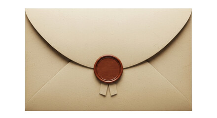 Isolated Envelope with Wax Seal