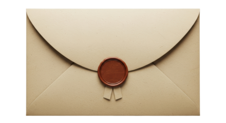 Isolated Envelope with Wax Seal