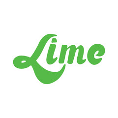 Lime Green Hand-Drawn Lettering vector