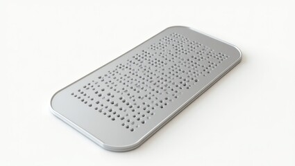 Rectangular perforated metal plate.