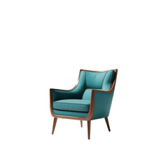 A luxurious, classic antique leather armchair with elegant wood details, perfect for a comfortable and stylish interior