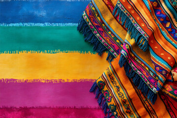 colorful scarves on the market
