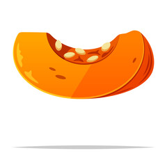 Pumpkin slice vector isolated illustration