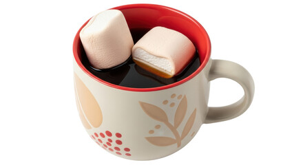 Isolated Coffee with Marshmallows