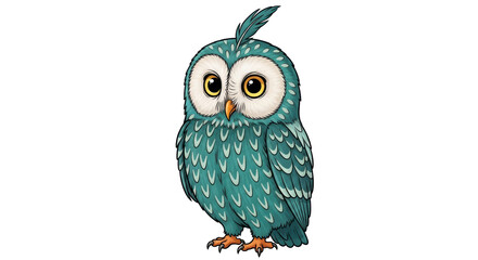 Isolated Cute Cartoon Owl