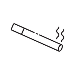 Cigarette icon, Smoking Symbol Outline icon Transparent background