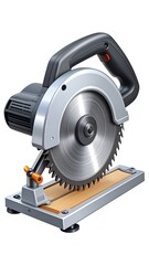 Electric circular saw, 3D illustration