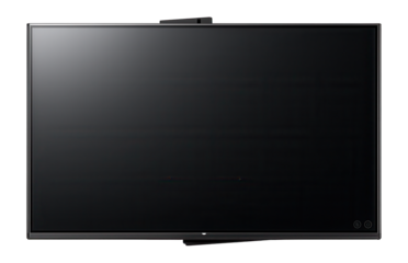 Wall-mounted QLED TV with adjustable tilt and edge-lit backlighting