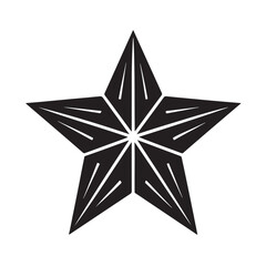 Christmas Star Silhouette Vector Icon