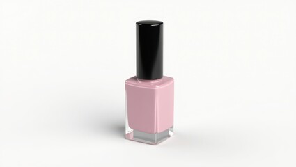 Obraz premium Square nail polish bottle with a light mauve color.