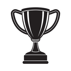 Trophy Cup Silhouette Vector Icon