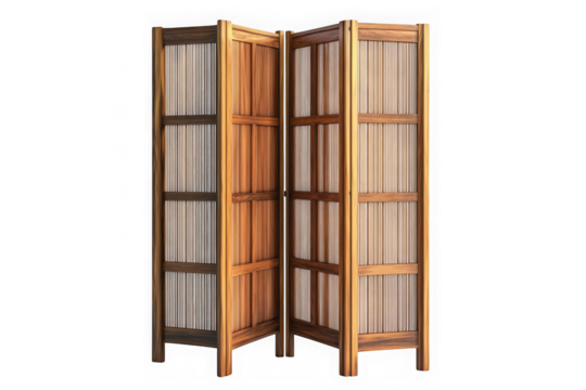 Wooden folding privacy screen room divider partition decorative interior design element home decor interior design png isolated on transparent background