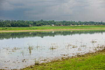 Beautiful landscape with beautiful rural nature during summer in the Republic of Moldova.