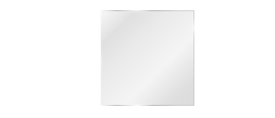Clear, shiny acrylic sheet. Transparent Panel with Realistic Glare and Reflection on Clear Background. PNG