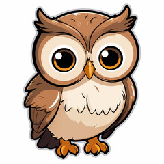 Fototapeta premium Adorable owl Illustration