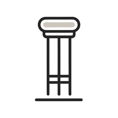 ancient column isolated on white